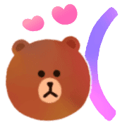 อิโมจิไลน์ LINE FRIENDS KUMA BROWN / FRAMES