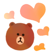 อิโมจิไลน์ LINE FRIENDS KUMA BROWN / FRAMES