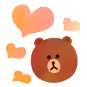 อิโมจิไลน์ LINE FRIENDS KUMA BROWN / FRAMES