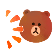 อิโมจิไลน์ LINE FRIENDS KUMA BROWN / FRAMES