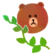 อิโมจิไลน์ LINE FRIENDS KUMA BROWN / FRAMES