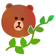 อิโมจิไลน์ LINE FRIENDS KUMA BROWN / FRAMES