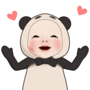 อิโมจิไลน์ Animated Panda Towel Emoji 2