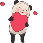 อิโมจิไลน์ Animated Panda Towel Emoji 2