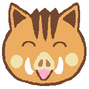 อิโมจิไลน์ Cute wild boar emoji.