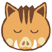 อิโมจิไลน์ Cute wild boar emoji.