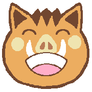 อิโมจิไลน์ Cute wild boar emoji.