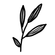 อิโมจิไลน์ อิโมจิดอกไม้และพืชสีดำ