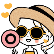 อิโมจิไลน์ Adult girly Oshakawa Emoji Straw Hat