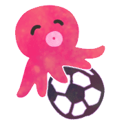 อิโมจิไลน์ Octopus and soccer ball