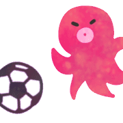 อิโมจิไลน์ Octopus and soccer ball