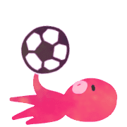 อิโมจิไลน์ Octopus and soccer ball