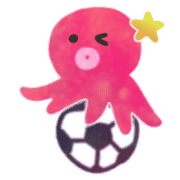 อิโมจิไลน์ Octopus and soccer ball