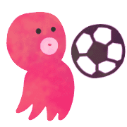 อิโมจิไลน์ Octopus and soccer ball