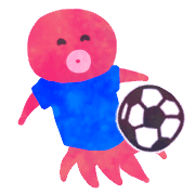 อิโมจิไลน์ Octopus and soccer ball