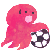 อิโมจิไลน์ Octopus and soccer ball