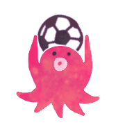 อิโมจิไลน์ Octopus and soccer ball