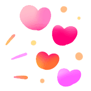 อิโมจิไลน์ Ugoku!Happy hearts,greeting message,fix