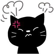 อิโมจิไลน์ Black Cat Emoji...Everyday Life