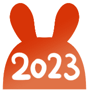 อิโมจิไลน์ Rabbit,happy new year 2023