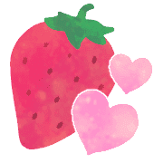 อิโมจิไลน์ Ugoku!Strawberry and heart