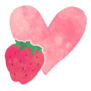 อิโมจิไลน์ Ugoku!Strawberry and heart