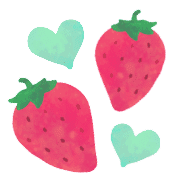 อิโมจิไลน์ Ugoku!Strawberry and heart