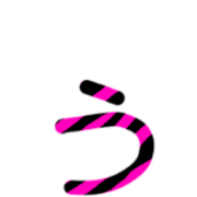 อิโมจิไลน์ pink zebra handwriting