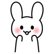 อิโมจิไลน์ Emoji full of cute white rabbits