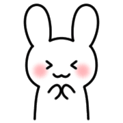 อิโมจิไลน์ Emoji full of cute white rabbits