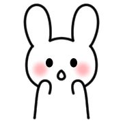 อิโมจิไลน์ Emoji full of cute white rabbits