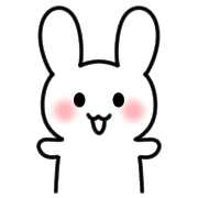 อิโมจิไลน์ Emoji full of cute white rabbits