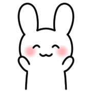 อิโมจิไลน์ Emoji full of cute white rabbits