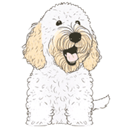 อิโมจิไลน์ Goldendoodle Emoji