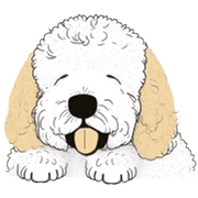 อิโมจิไลน์ Goldendoodle Emoji