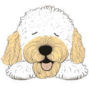 อิโมจิไลน์ Goldendoodle Emoji