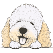 อิโมจิไลน์ Goldendoodle Emoji