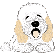 อิโมจิไลน์ Goldendoodle Emoji