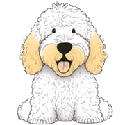 อิโมจิไลน์ Goldendoodle Emoji