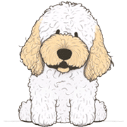 อิโมจิไลน์ Goldendoodle Emoji