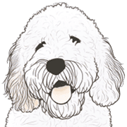 อิโมจิไลน์ Goldendoodle Emoji