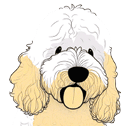 อิโมจิไลน์ Goldendoodle Emoji