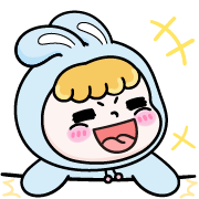 Rosie the hopping bunny อิโมจิแอนิเมชัน
