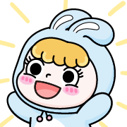 Rosie the hopping bunny อิโมจิแอนิเมชัน