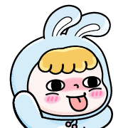 Rosie the hopping bunny อิโมจิแอนิเมชัน