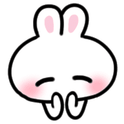 อิโมจิไลน์ The happy little rabbit Emoji.