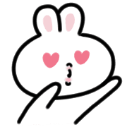 อิโมจิไลน์ The happy little rabbit Emoji.