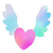 อิโมจิไลน์ Daily use heart,cute angel wings