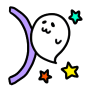 อิโมจิไลน์ Spooky ghost OBAKE chan