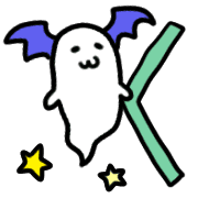 อิโมจิไลน์ Spooky ghost OBAKE chan